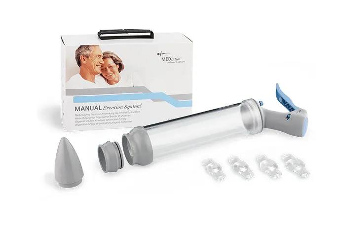 Erektionshilfen Vakuumpumpe Apotheke – Medizinisches Gerät zur Unterstützung der Erektion mit Zylinder und Pumpe.