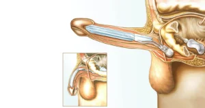 Anatomie des Penis Schwellkoerper Erektionsmechanismus Illustration