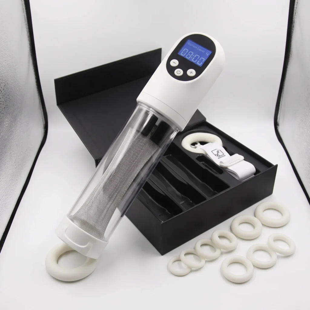 Automatic penis pump for men with LED display