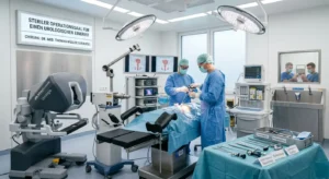 Steriler Operationssaal für einen urologischen Eingriff