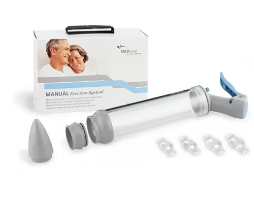 Erektionshilfen Vakuumpumpe Apotheke – Medizinisches Gerät zur Unterstützung der Erektion mit Zylinder und Pumpe.